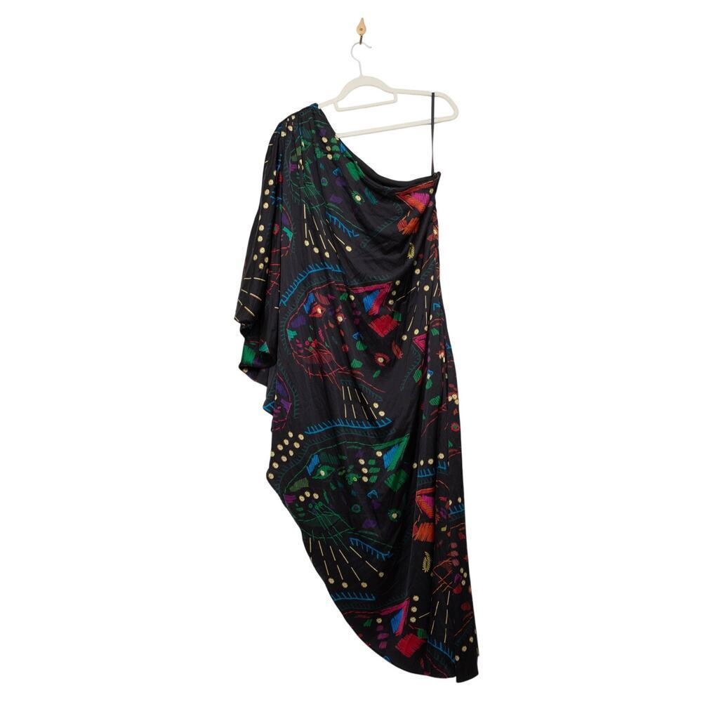 Hutch One Shoulder Pleated Dress Size L - Picture 4 of 9